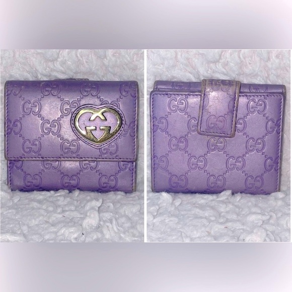 Gucci GG Guccissima Lovely Hearts Monogram Tote Bag and Wallet Set in Lavender - Picture 14 of 17